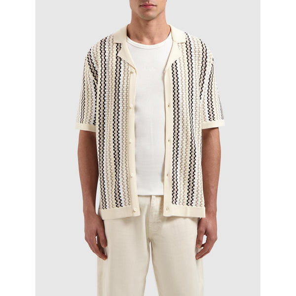 Ajour Knitwear Shirt Sand-Pure Path-Mansion Clothing