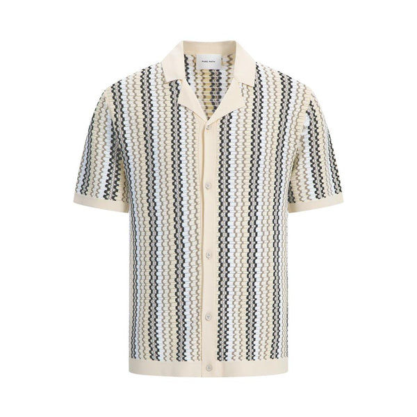 Ajour Knitwear Shirt Sand-Pure Path-Mansion Clothing