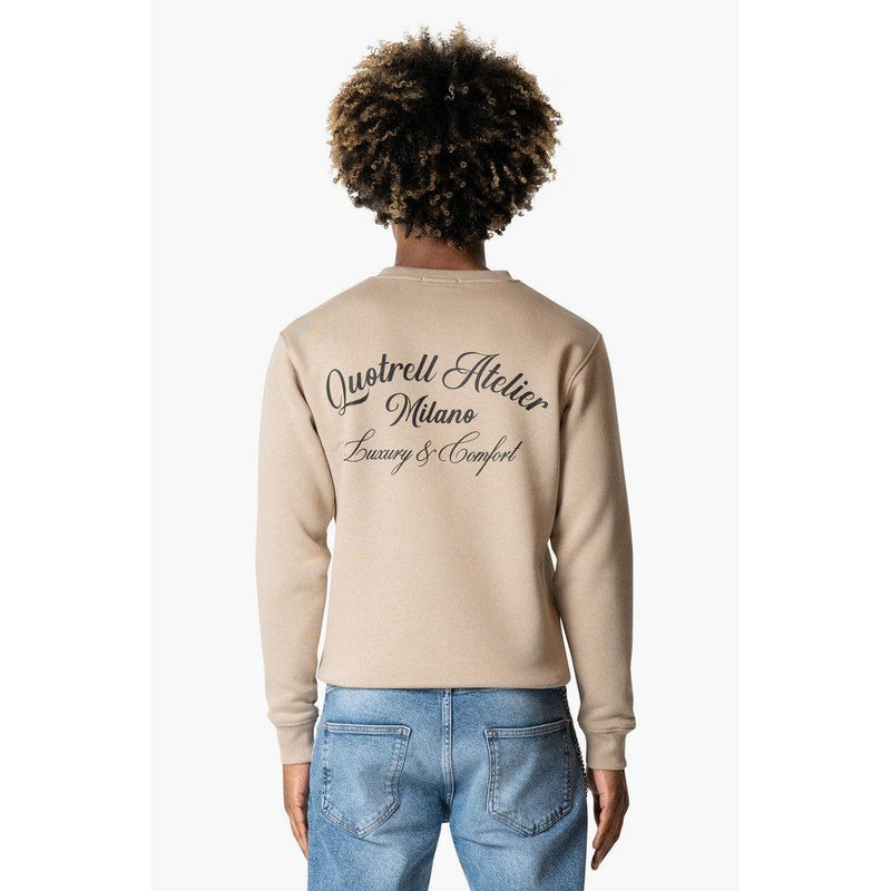 Atelier Milano Crewneck Taupe/Black-Quotrell-Mansion Clothing