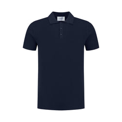 Braided Knitwear Polo Navy-Pure Path-Mansion Clothing