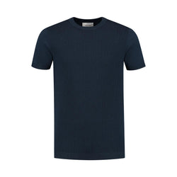 Braided Knitwear Tee Navy