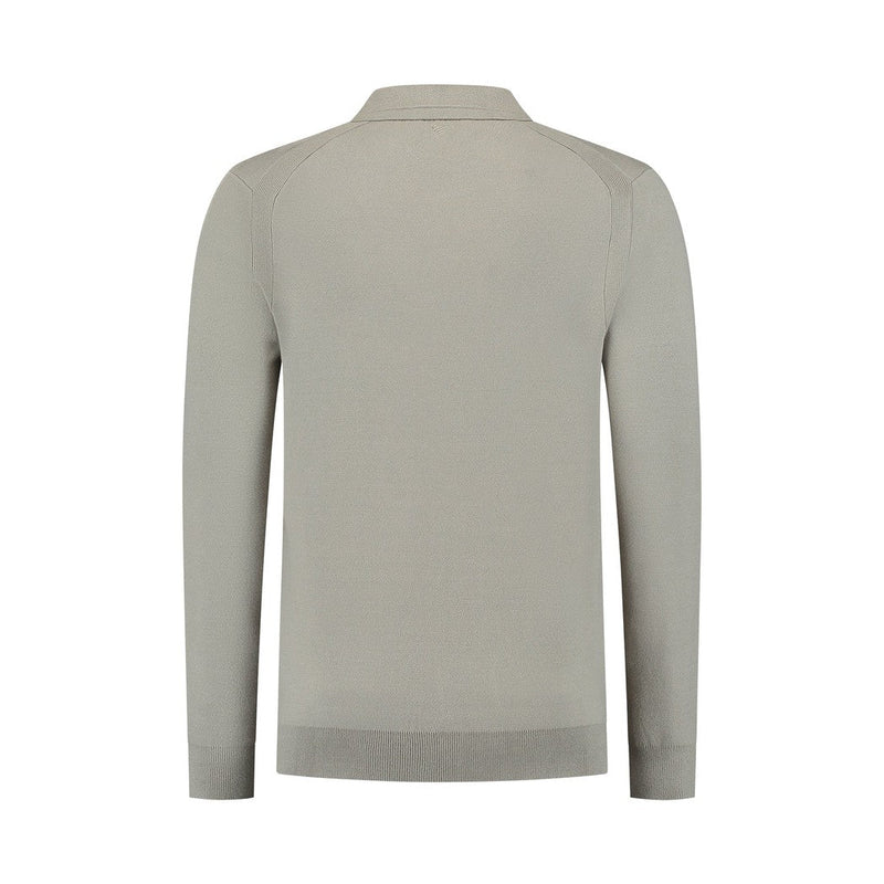 Buttonless Polo Knitwear Taupe