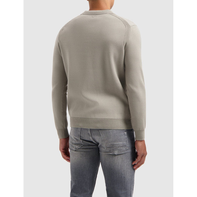 Buttonless Polo Knitwear Taupe