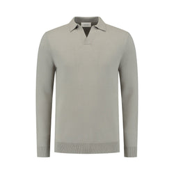 Buttonless Polo Knitwear Taupe