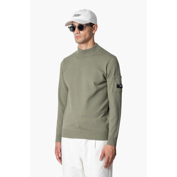 Cannes Knitted Sweater Olive-Quotrell-Mansion Clothing