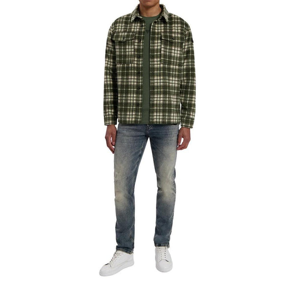 Checked Soft Overshirt-Purewhite-Mansion Clothing