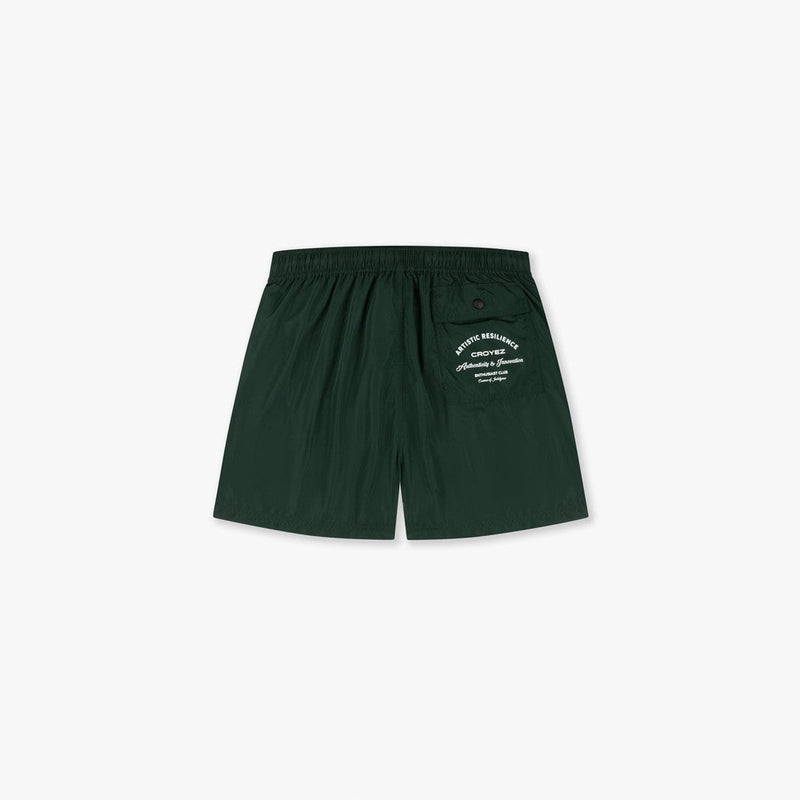 Croyez Enthusiast Club Swim Shorts Dark Green-Croyez-Mansion Clothing