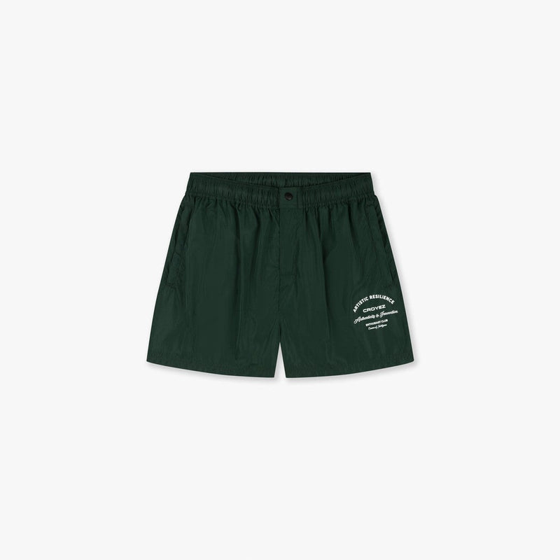 Croyez Enthusiast Club Swim Shorts Dark Green-Croyez-Mansion Clothing