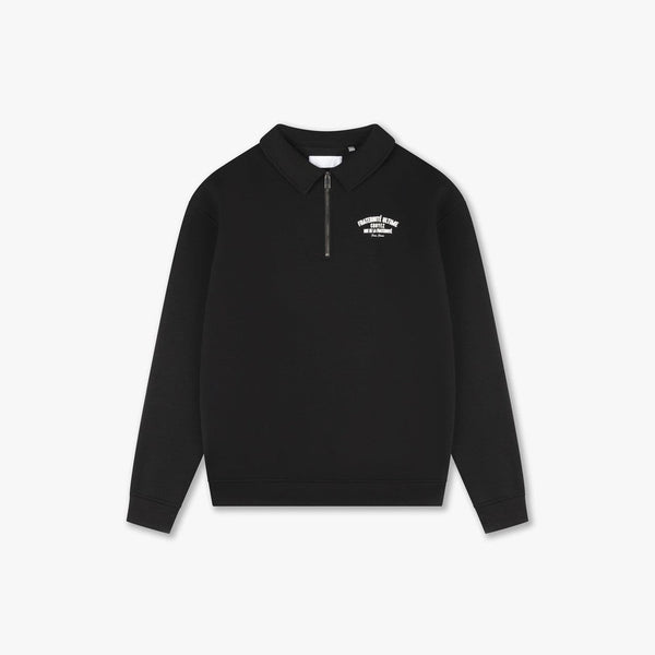 Croyez Fraternité Ultime Half Zip Sweater Black-Croyez-Mansion Clothing