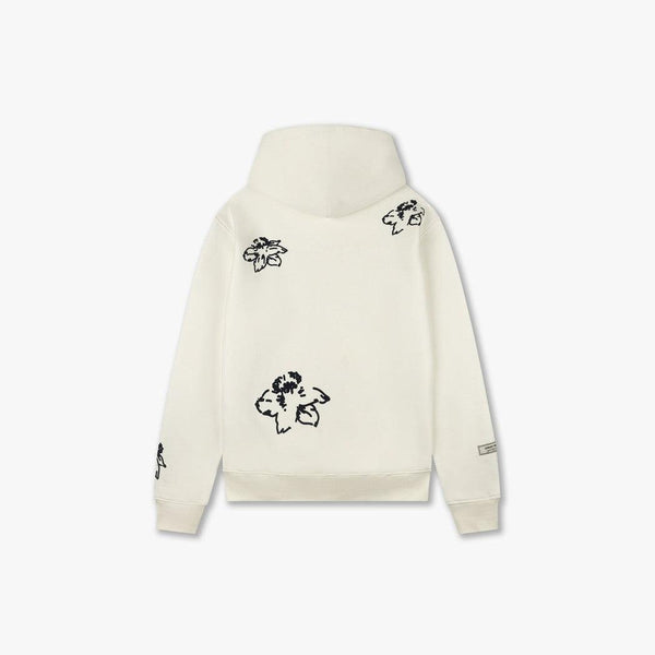 Croyez Initial Flower Hoodie Cream/Navy-Croyez-Mansion Clothing