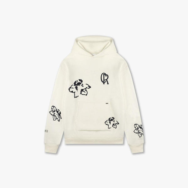 Croyez Initial Flower Hoodie Cream/Navy-Croyez-Mansion Clothing