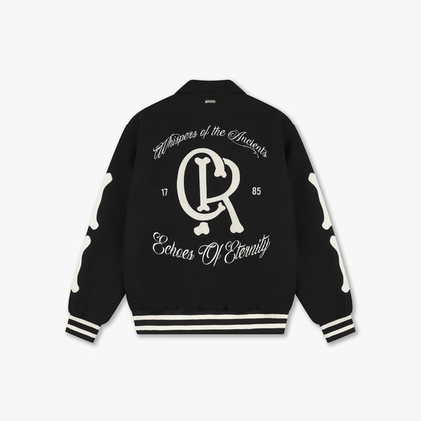 Echoes of Eternity Varsity Jacket Black/Off-White