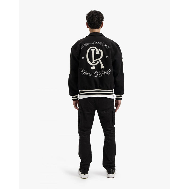 Echoes of Eternity Varsity Jacket Black/Off-White