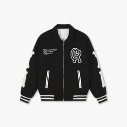 Echoes of Eternity Varsity Jacket Black/Off-White