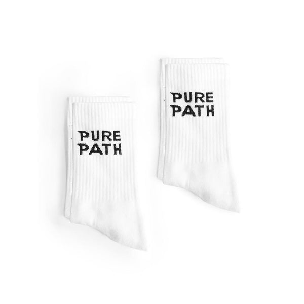 Essential 2-pack Socks White-Pure Path-Mansion Clothing