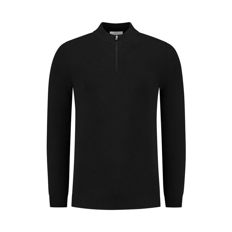 Essential Knit Halfzip - Black