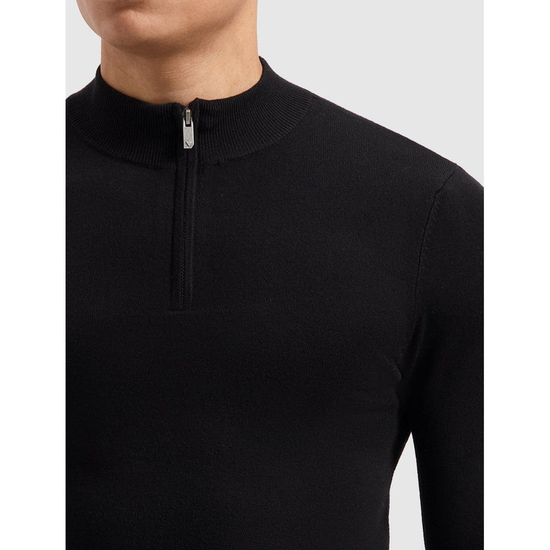 Essential Knit Halfzip - Black