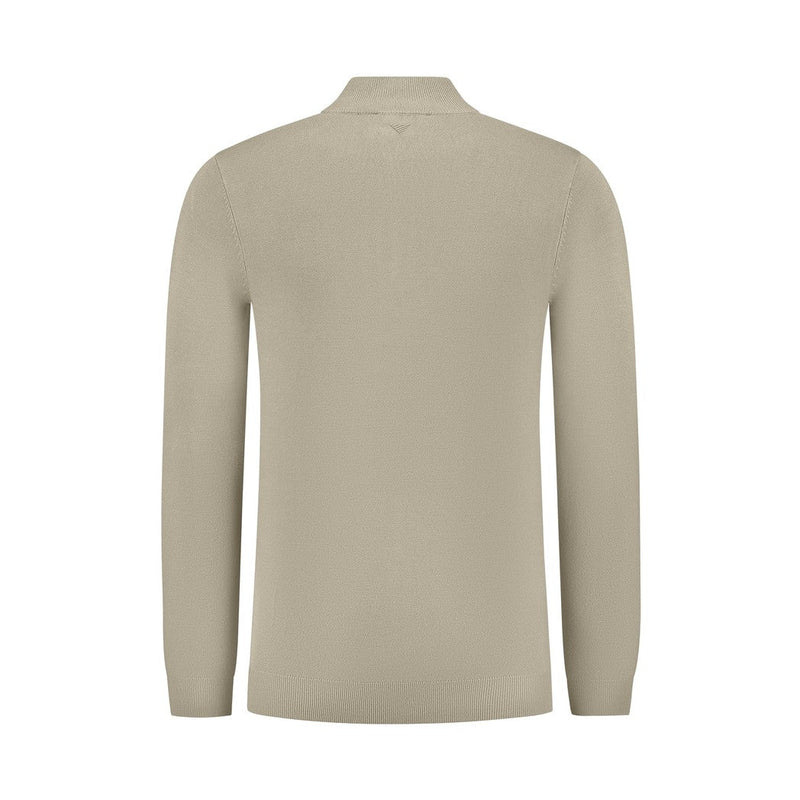 Essential Knit Halfzip - Taupe