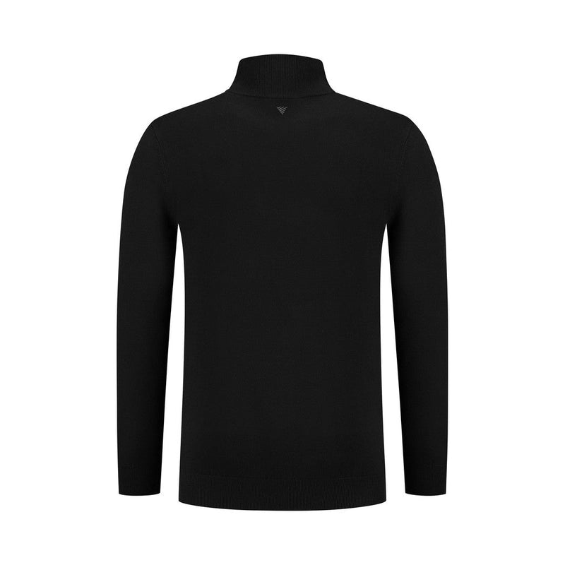 Essential Knit Mockneck - Black-Pure Path-Mansion Clothing