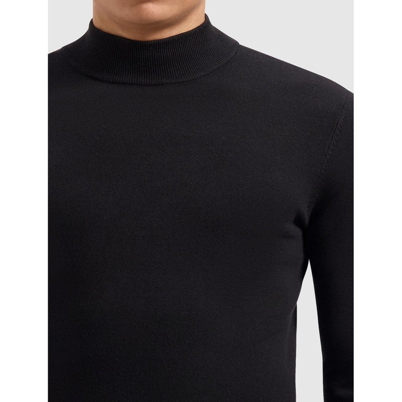 Essential Knit Mockneck - Black-Pure Path-Mansion Clothing