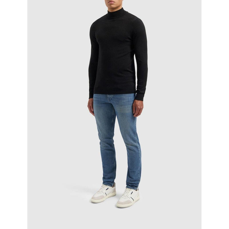 Essential Knit Mockneck - Black-Pure Path-Mansion Clothing