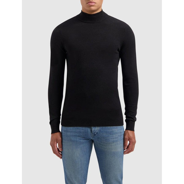 Essential Knit Mockneck - Black-Pure Path-Mansion Clothing