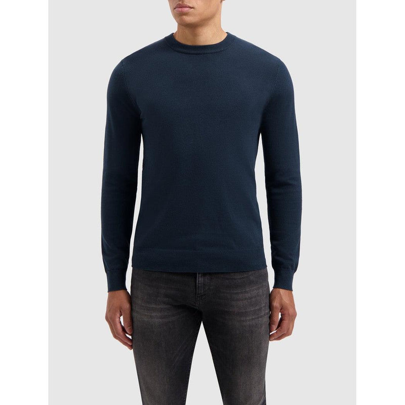 Essential Knitwear Crewneck - Navy-Pure Path-Mansion Clothing