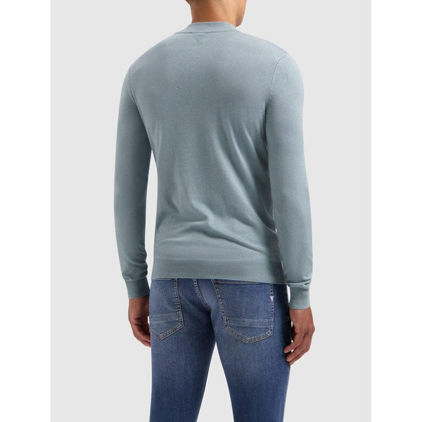 Essential Knitwear Halfzip Sweater Blue Grey-Pure Path-Mansion Clothing