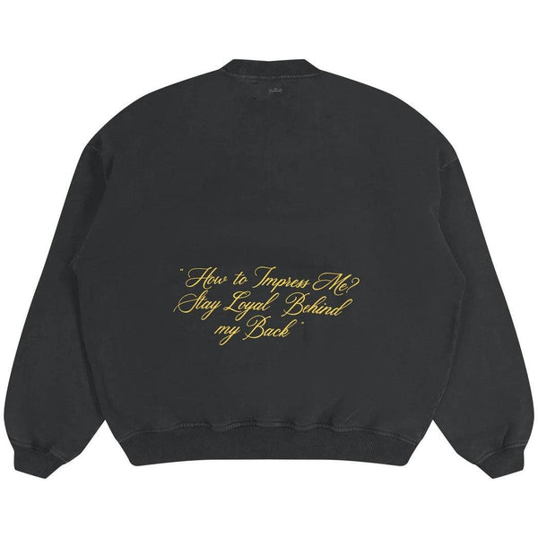 FB-CREWNECK Deep Black-Fearless Blood-Mansion Clothing