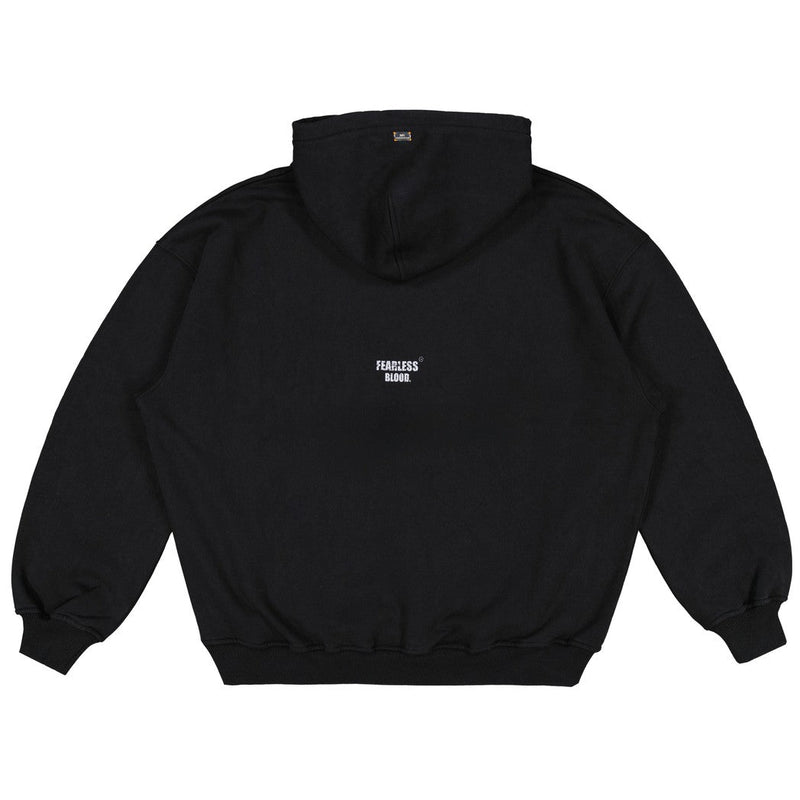 FB-HOODY-02 Deep Black-Fearless Blood-Mansion Clothing