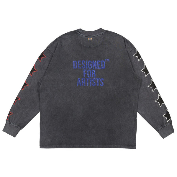 FB-LS-TEE-01 Deep Black-Fearless Blood-Mansion Clothing