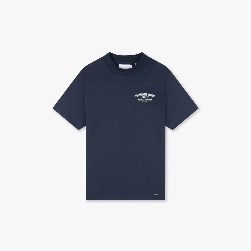 Fraternité Puff T-Shirt Navy/White-Croyez-Mansion Clothing