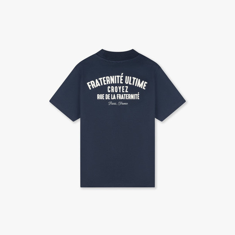 Fraternité Puff T-Shirt Navy/White-Croyez-Mansion Clothing