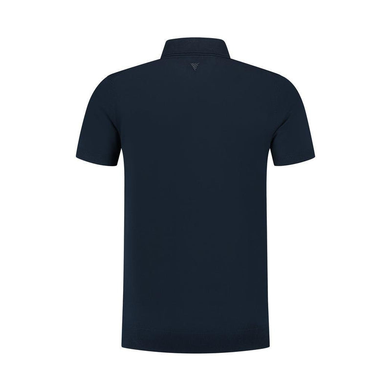 Half-zip Knitwear Polo Navy-Pure Path-Mansion Clothing