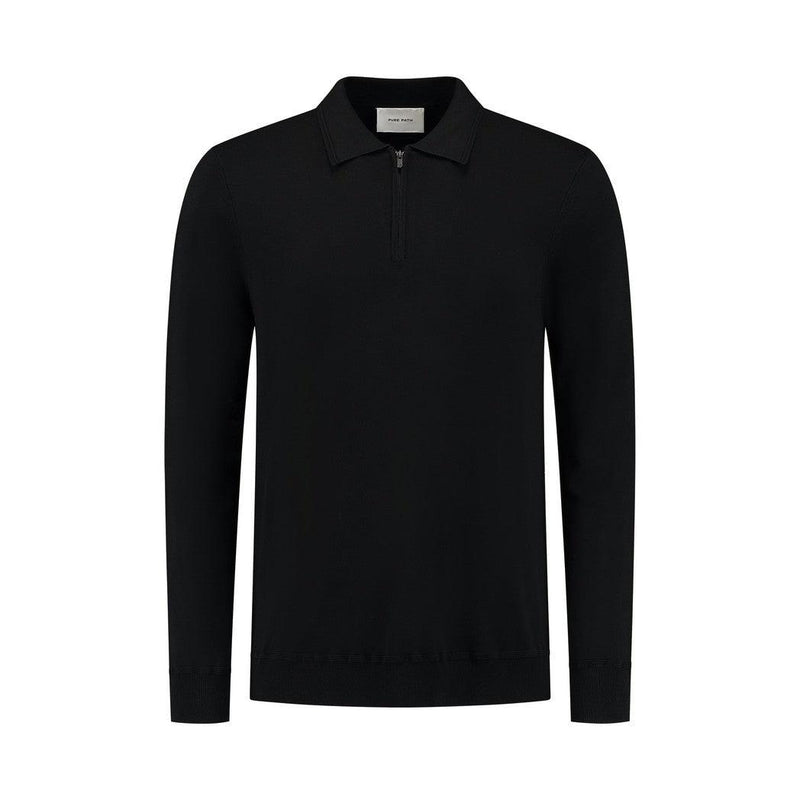 Halfzip Polo Knitwear Black