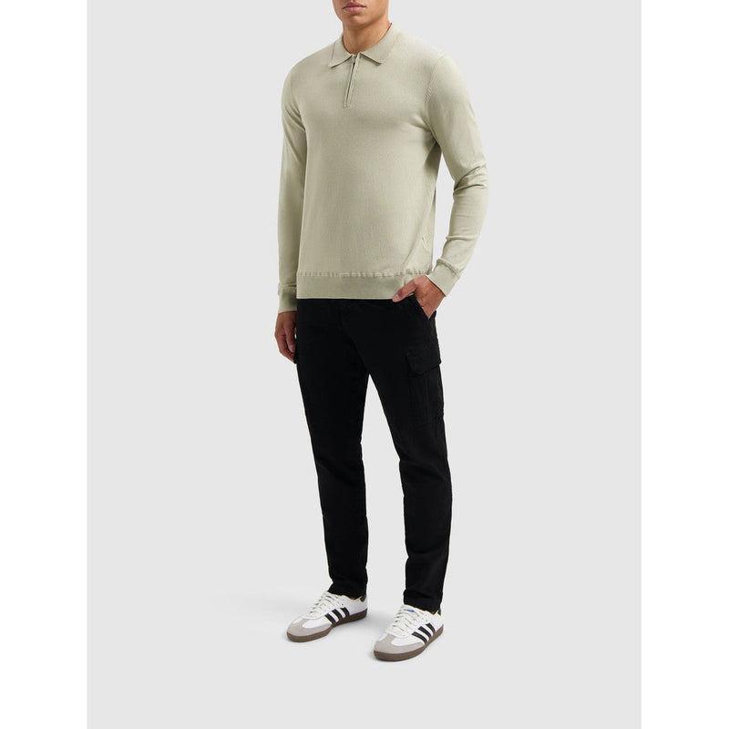 Halfzip Polo Knitwear Lt Army