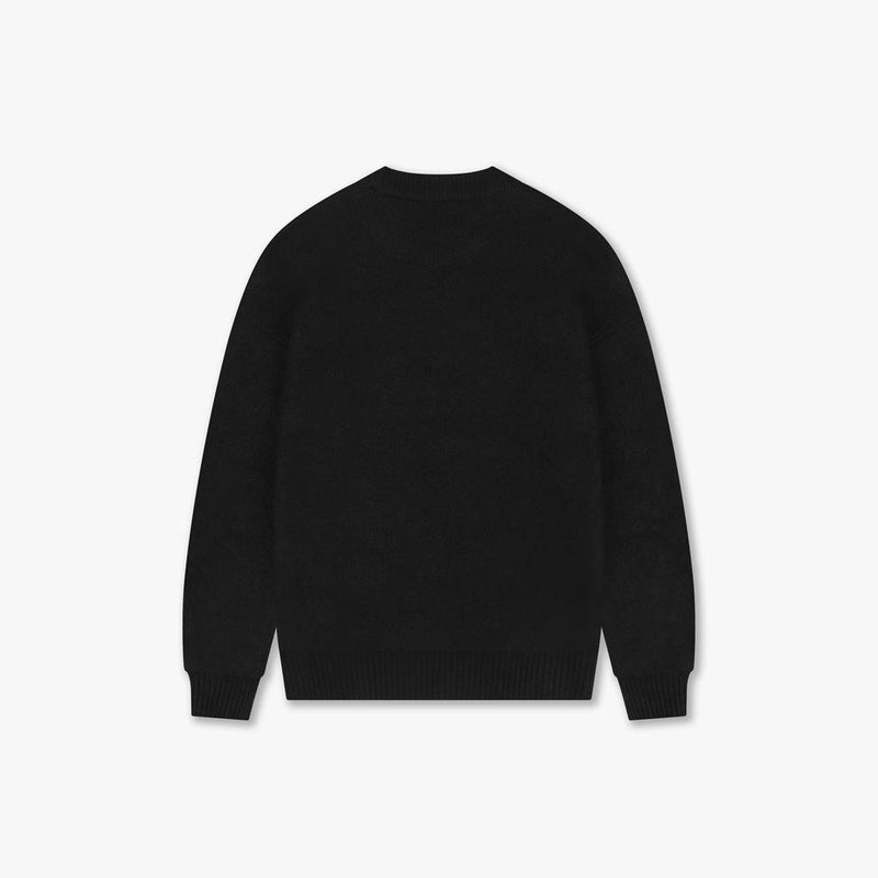 Heart Knit Sweater Black