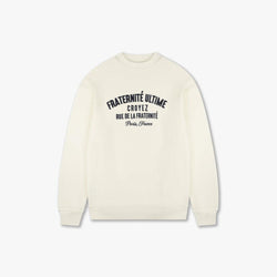 Heavyweight Fraternité Sweater Cream/Navy-Croyez-Mansion Clothing