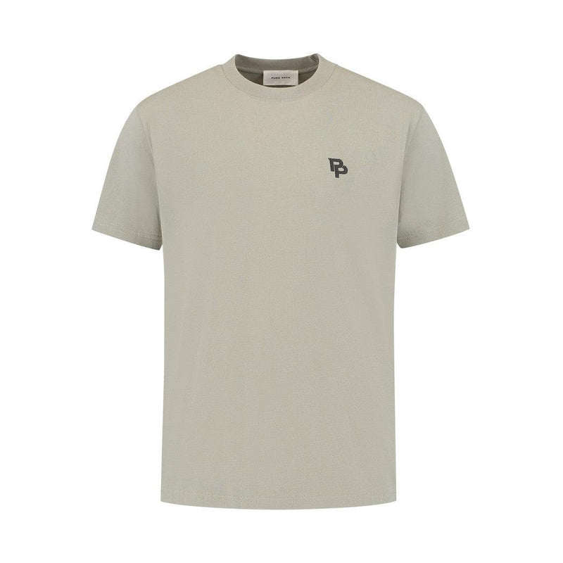 Initials T-shirt Taupe-Pure Path-Mansion Clothing