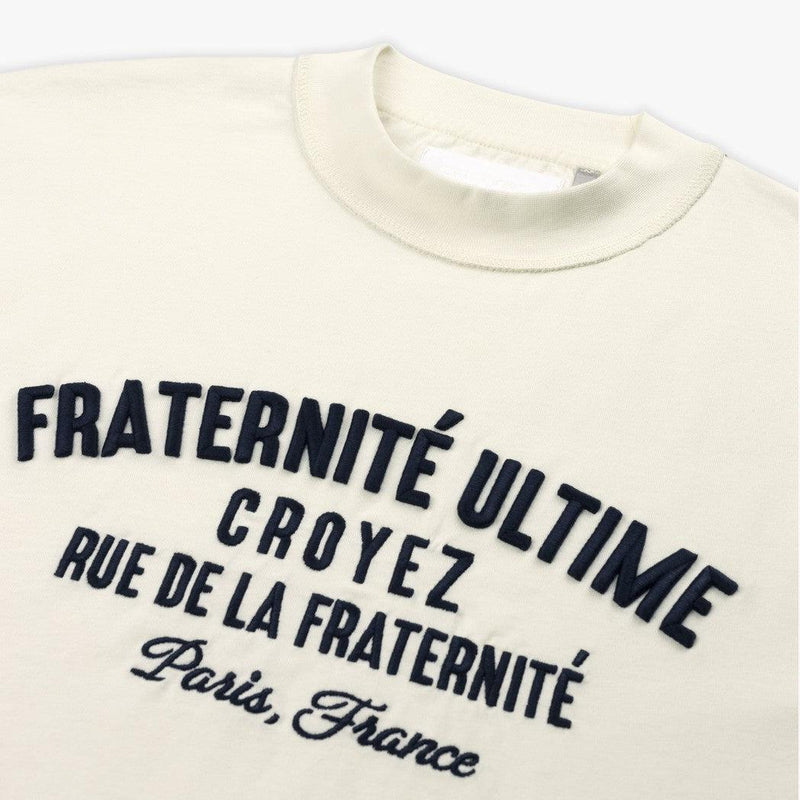 Inside Out Fraternité T-Shirt Cream/Navy-Croyez-Mansion Clothing