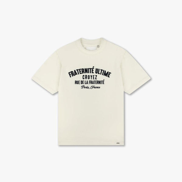 Inside Out Fraternité T-Shirt Cream/Navy-Croyez-Mansion Clothing