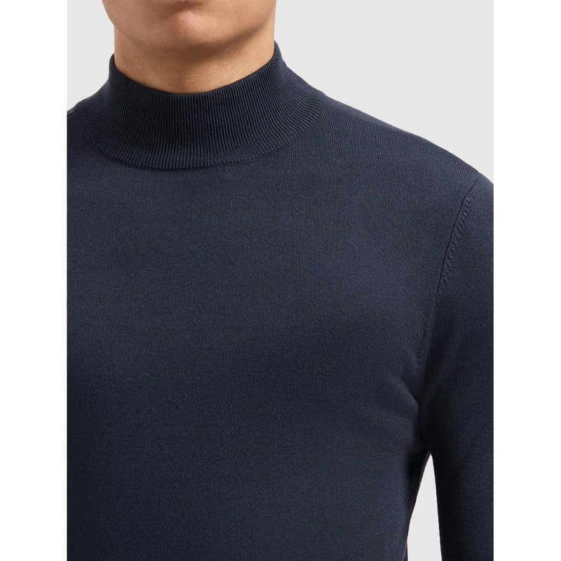 Knit Mockneck - Navy-Pure Path-Mansion Clothing