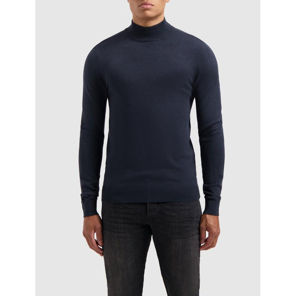 Knit Mockneck - Navy-Pure Path-Mansion Clothing