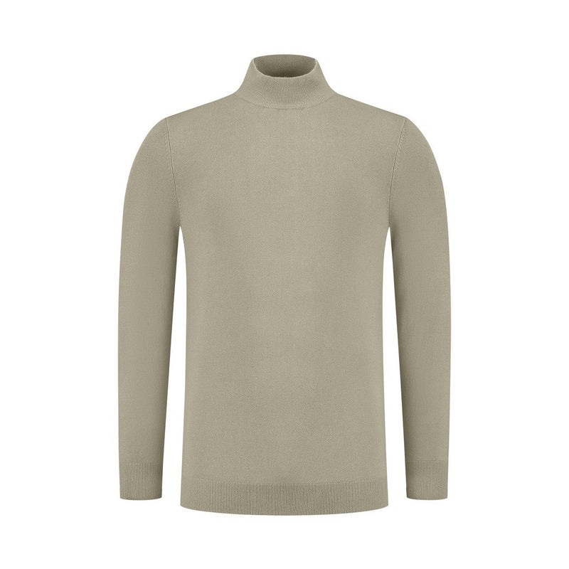 Knit Mockneck - Taupe-Pure Path-Mansion Clothing