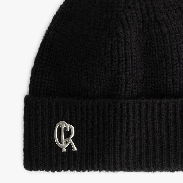 Label Beanie Black-CROYEZ-Mansion Clothing