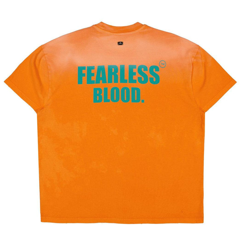 Leader Club Tee Washed Fearless orange-Fearless Blood-Mansion Clothing