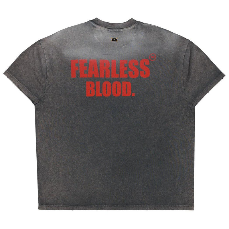 Leader Club Washed Tee Dark iron-Fearless Blood-Mansion Clothing