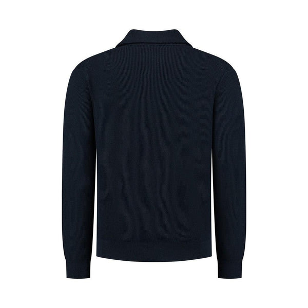 Loose fit Halfzip Knitwear Navy-Pure Path-Mansion Clothing