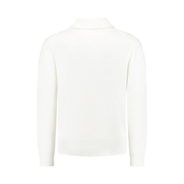 Loose fit Halfzip Knitwear Off White-Pure Path-Mansion Clothing