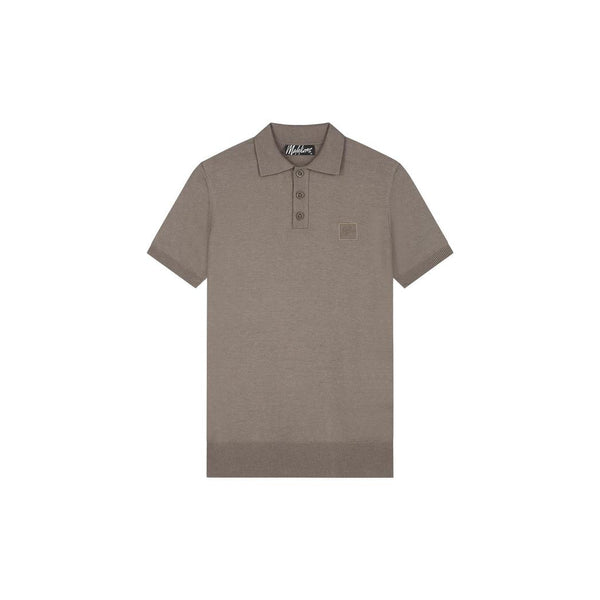 Malelions Men Knitted Patch Polo Taupe-Malelions-Mansion Clothing